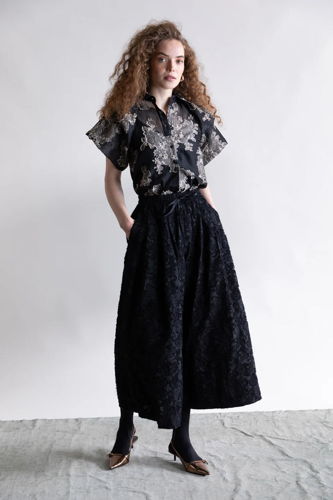 PSOPHIA MINIMALIST EMBROIDERED PALAZZO PANTS