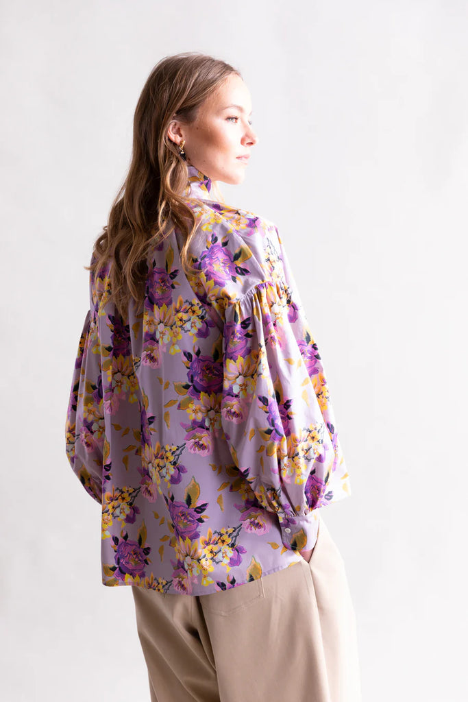 PSOPHIA LILAC PRINTED BLOUSE