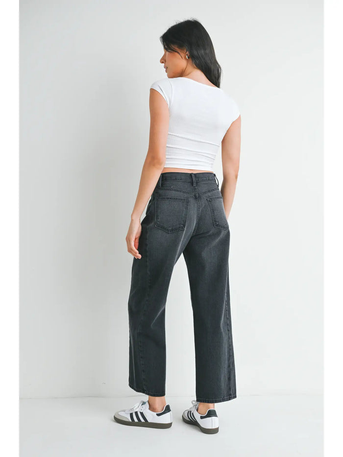 JBD DARK GREY TWISTED SEAM JEANS 471