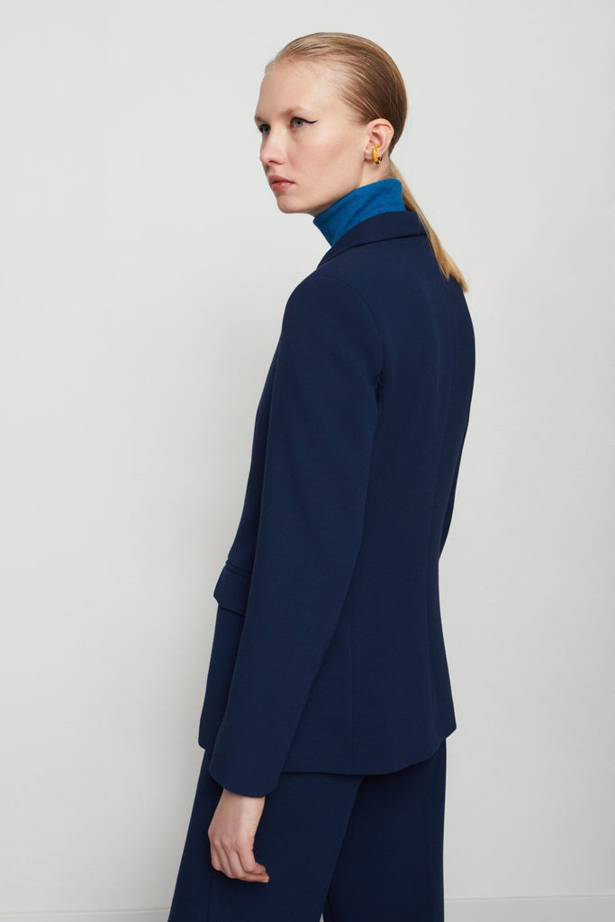 OTTOD'AME BLACK TAILORED SUIT WITH WIDE TROUSER