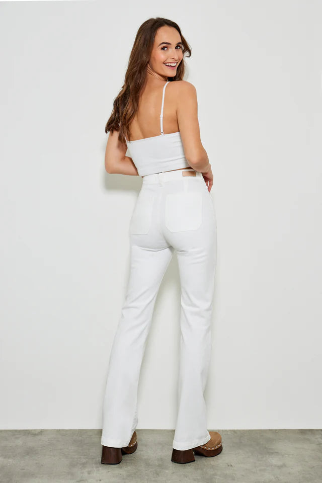 FIVE JEANS WHITE LUNA FLARES