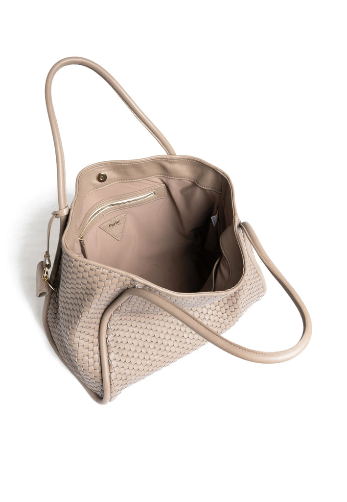 PARISE TAUPE 09 TUBULAR  ACACIA SHOULDER BAG