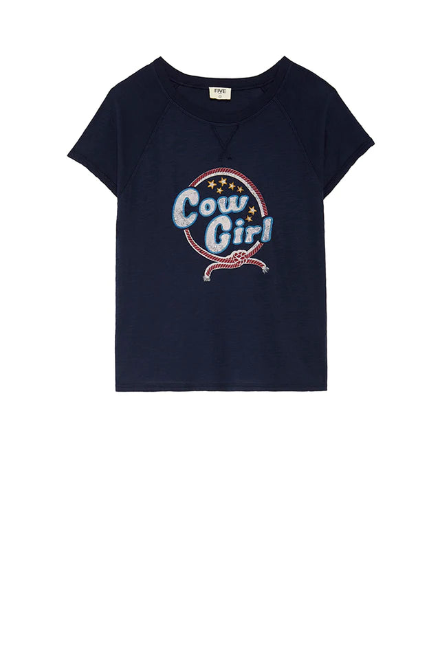 FIVE NAVY COWGIRL TEE