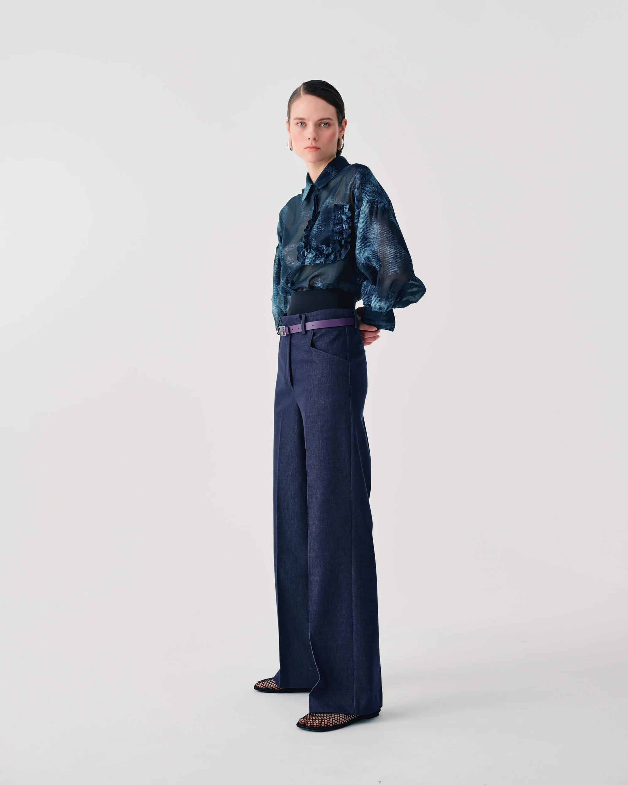 BEATRICE B DENIM TROUSERS - White Bicycle