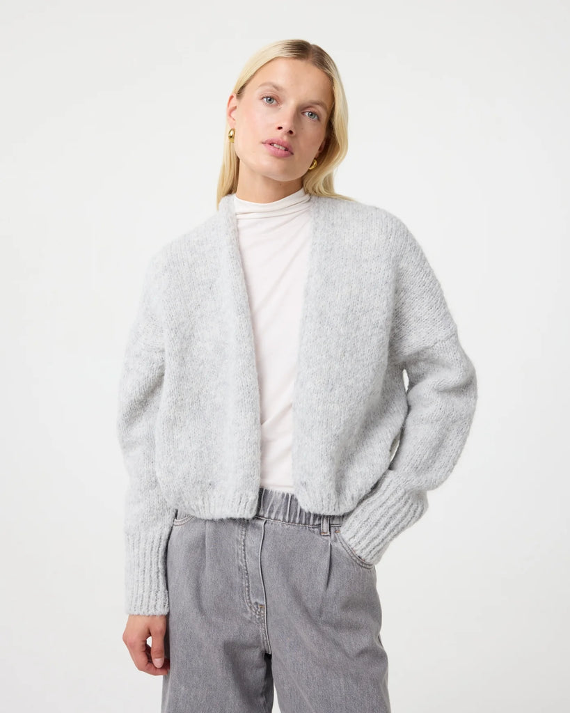 KNIT-TED SOFT GREY BECKY CARDIGAN