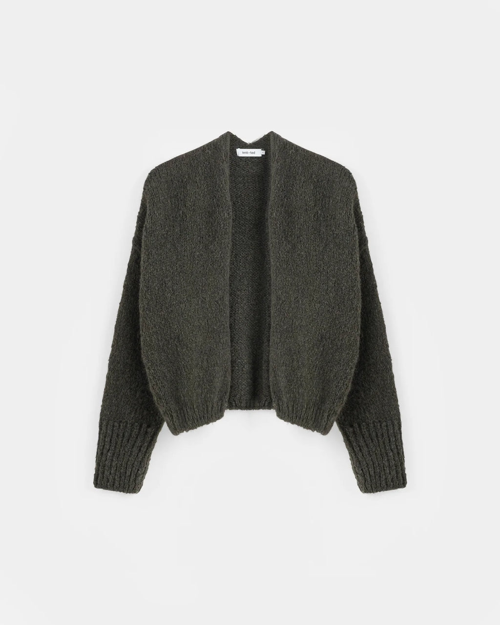 KNIT-TED DARK GREEN BECKY CARDIGAN - White Bicycle