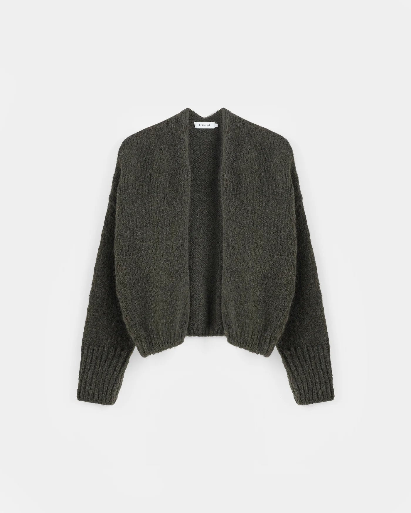 KNIT-TED DARK GREEN BECKY CARDIGAN - White Bicycle