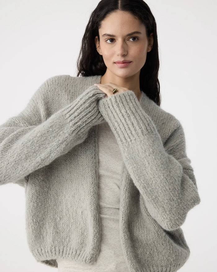 KNIT-TED DUSTY GREY BECKY CARDIGAN