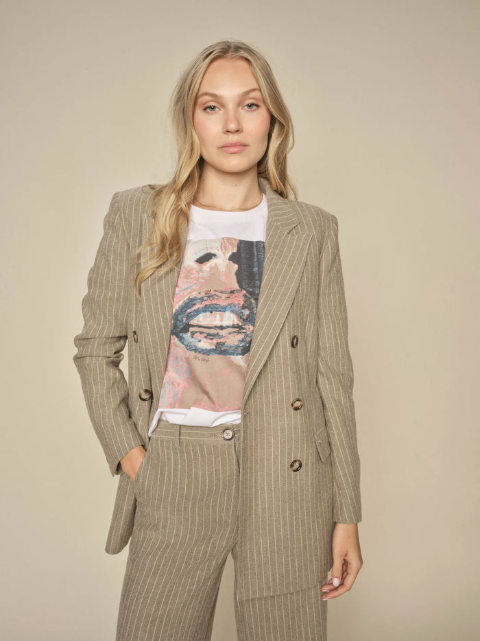 MOS MOSH MALIE ENYA PINSTRIPE BLAZER