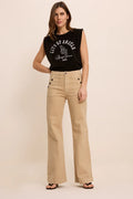FIVE CAMEL BUTTON FRONT JOY JEAN - White Bicycle