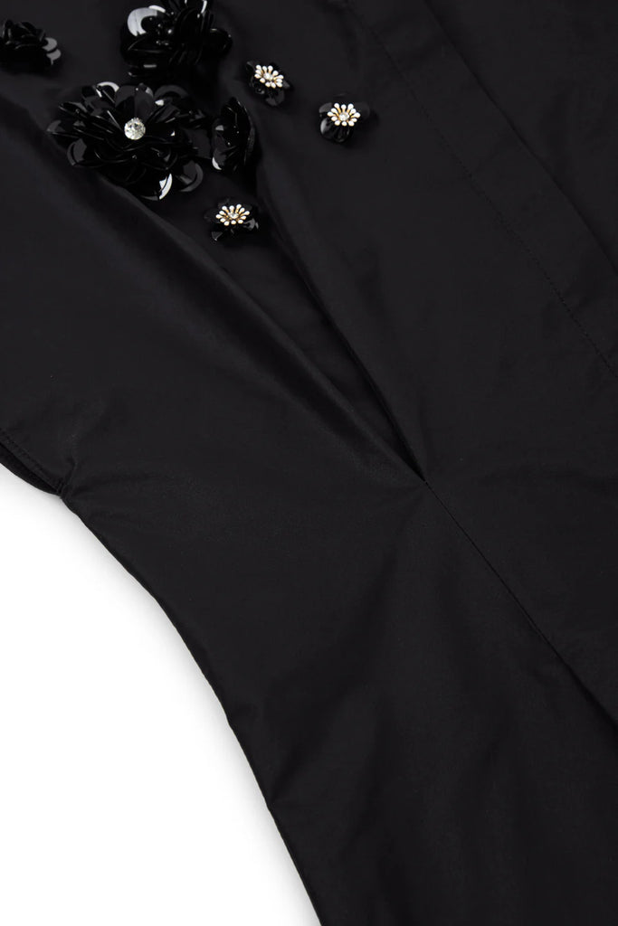 PSOPHIA BLACK TAFFETA TOP