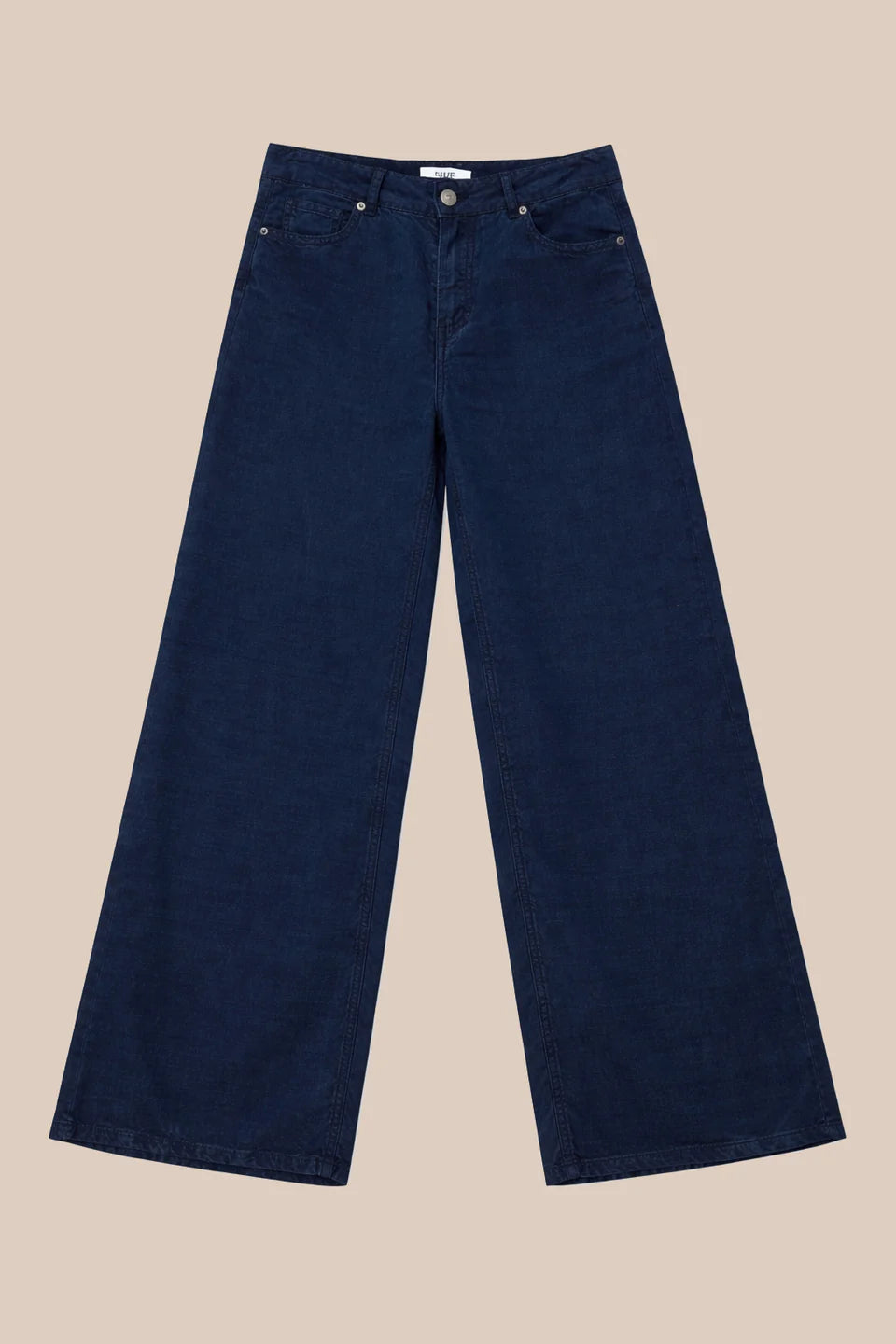 FIVE WIDE LEG NAVY JOAN TROUSER - White Bicycle