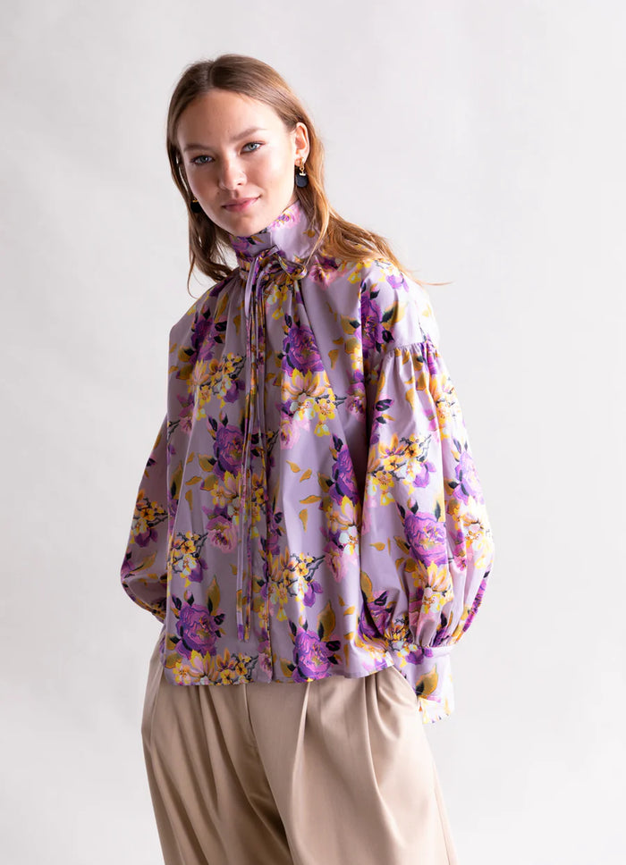 PSOPHIA LILAC PRINTED BLOUSE