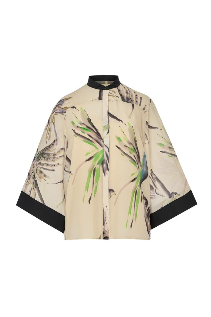PSOPHIA WATERCOLOUR WINGS BLOUSE