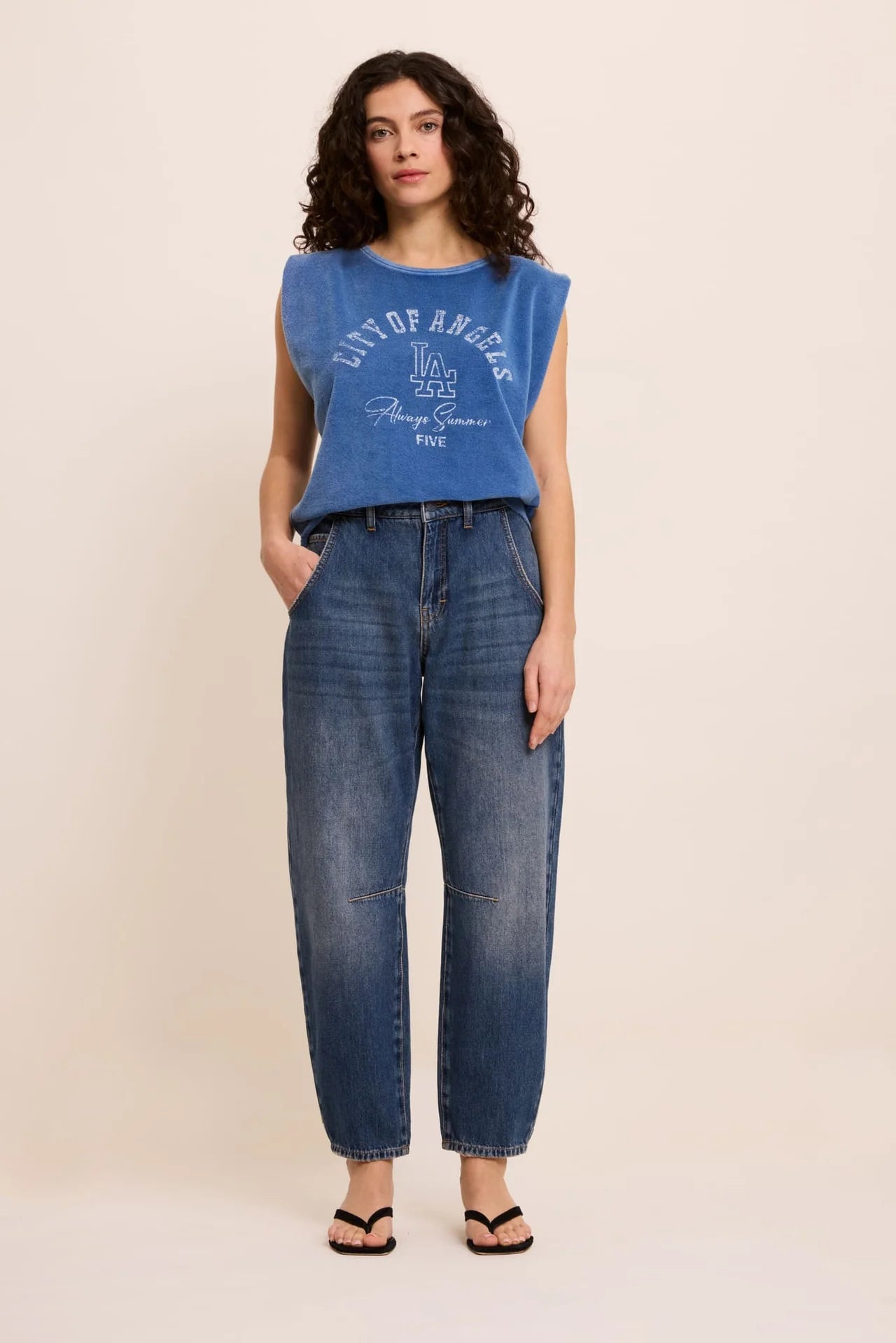 FIVE DENIM BILLIE BALLOON JEAN - White Bicycle