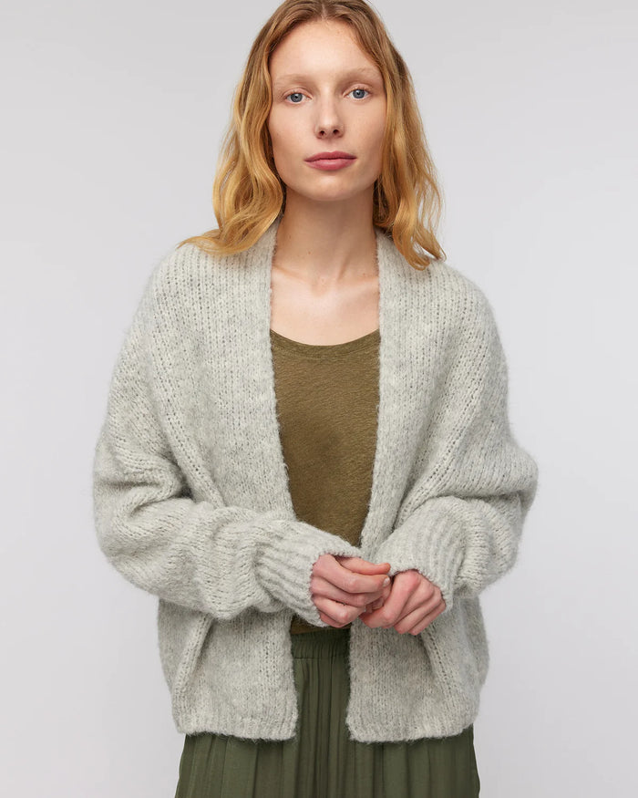 KNIT-TED BECKY LIGHT GREY CARDIGAN