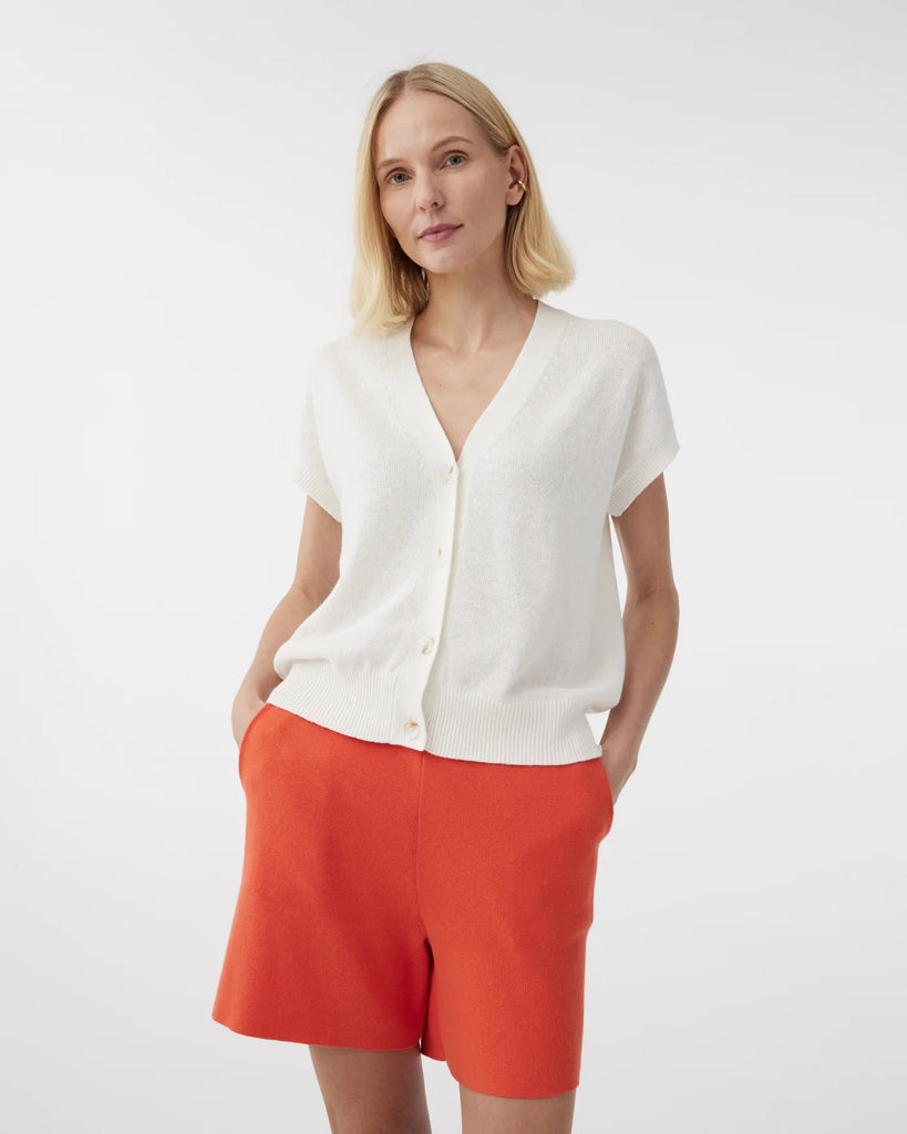 KNIT-TED OFF WHITE YUNA CARDIGAN