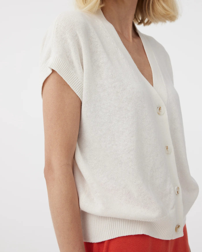 KNIT-TED OFF WHITE YUNA CARDIGAN