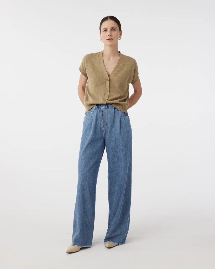 KNIT-TED KHAKI YUNI CARDIGAN