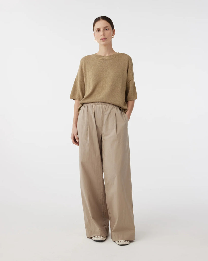 KNIT-TED KHAKI NORI TROUSER