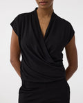 KNIT-TED BLACK JET CROSSOVER TOP - White Bicycle