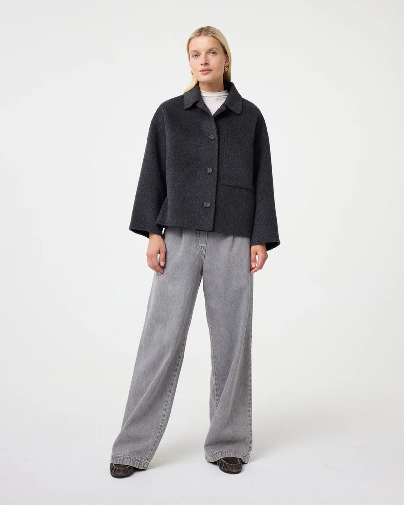 KNIT-TED ODETTE GREY WOOL JACKET