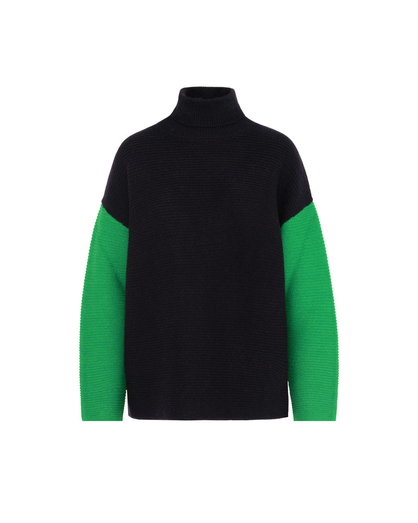 BEATRICE B BLOCK KNIT SWEATER