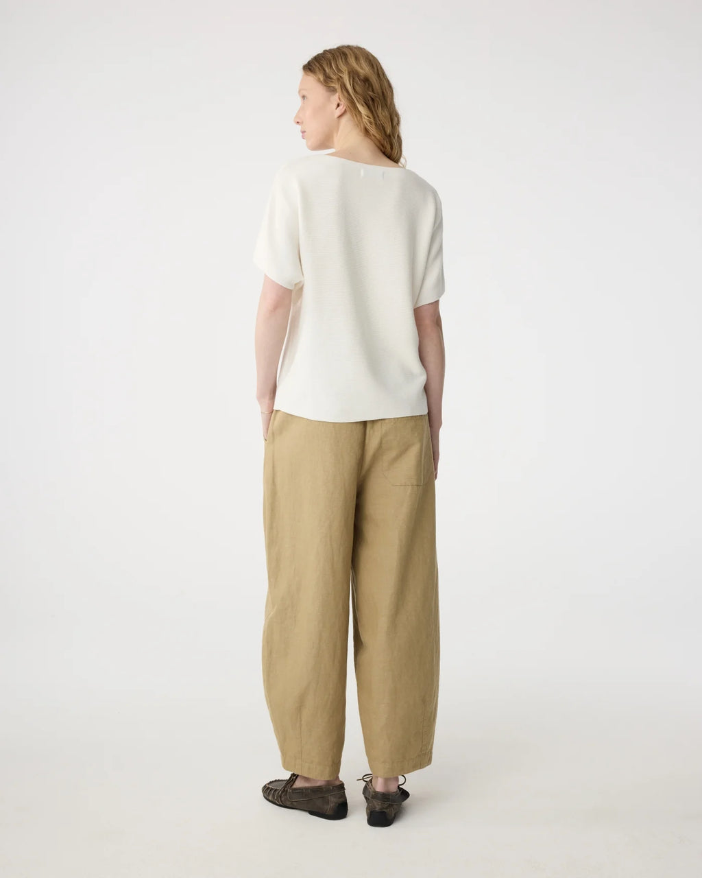 KNIT-TED OFF WHITE KNIT EVA TOP - White Bicycle
