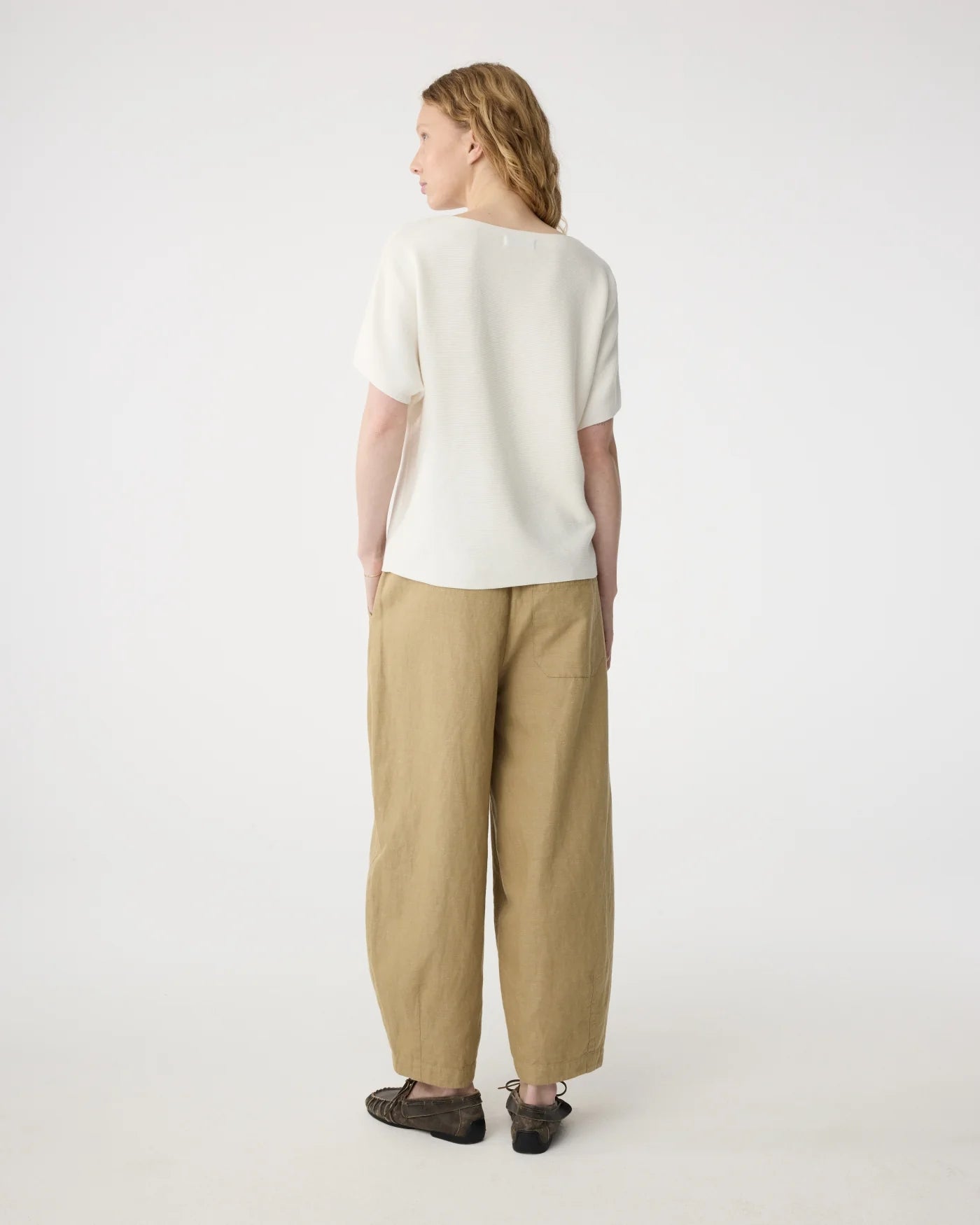 KNIT-TED OFF WHITE KNIT EVA TOP - White Bicycle
