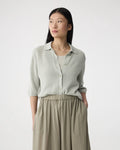 KNIT-TED SAGE YOSHI CARIGAN WITH COLLAR - White Bicycle