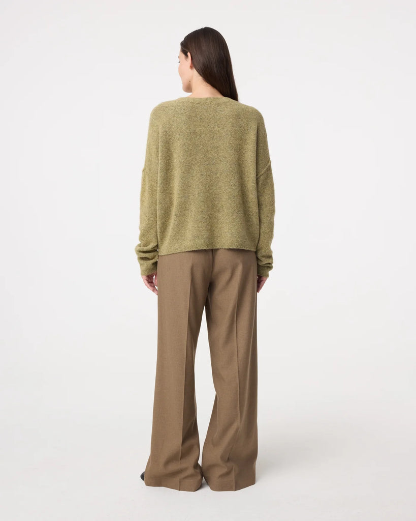 KNIT-TED MOSS GREEN NINETTE SWEATER