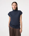 KNIT-TED NAVY MIRRE TOP