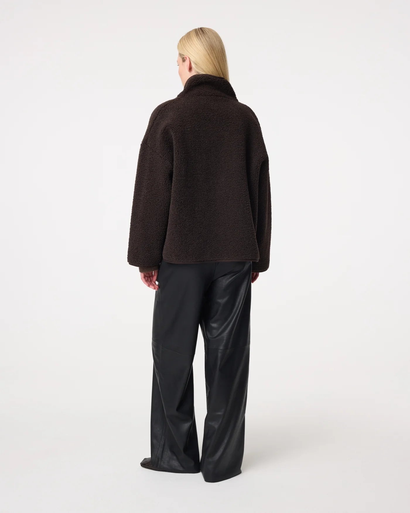 KNIT-TED CHOCOLATE REVERSIBLE TEDDY JIL JACKET