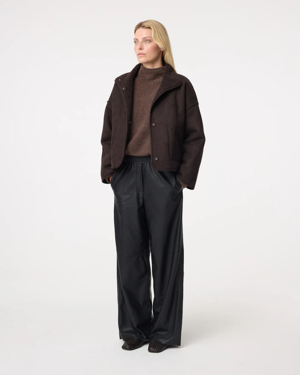 KNIT-TED CHOCOLATE JILL REVERSIBLE JACKET