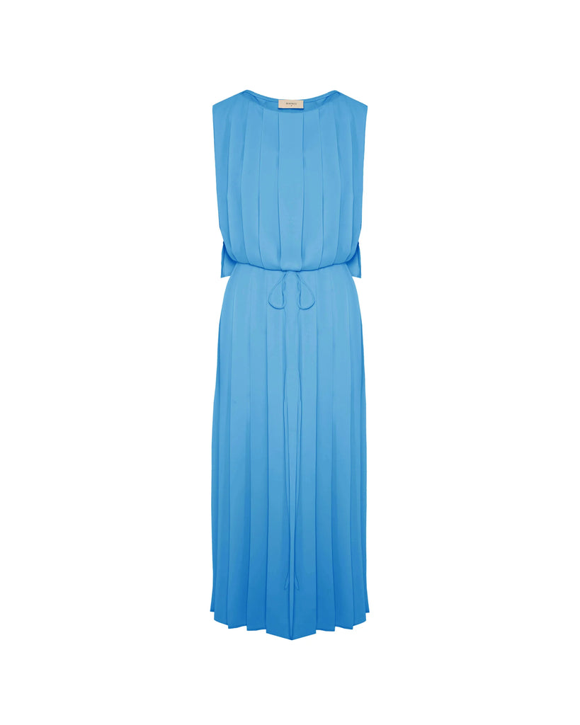BEATRICE B BLUE PLEAT DRESS