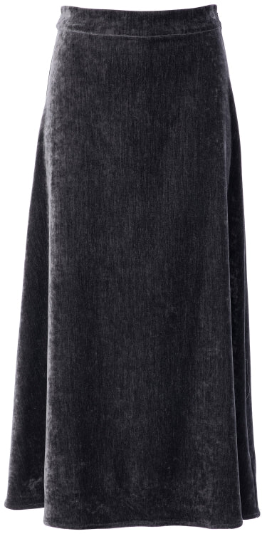 JC SOPHIE BROWN PIROUETTE A-LINE VELVET SKIRT