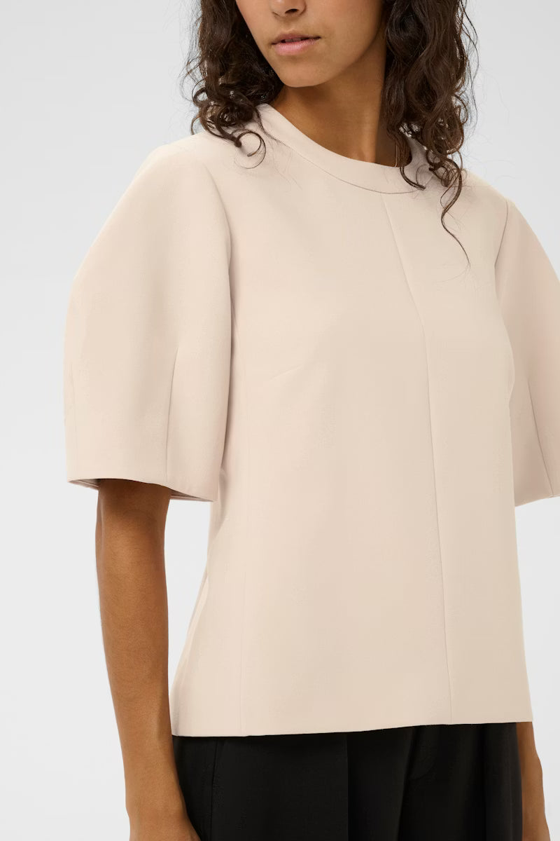 INWEAR CREAM PUFF SLEEVE TOP - White Bicycle
