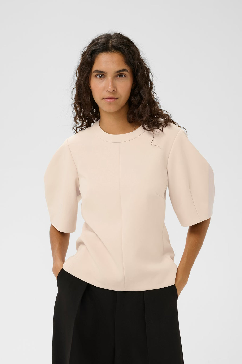 INWEAR CREAM PUFF SLEEVE TOP - White Bicycle