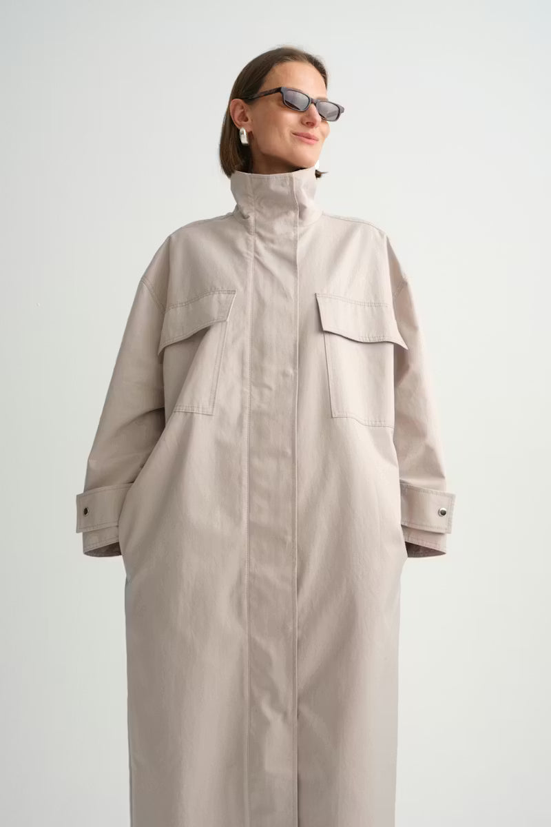 INWEAR STONE LONG UTILITY COAT - White Bicycle
