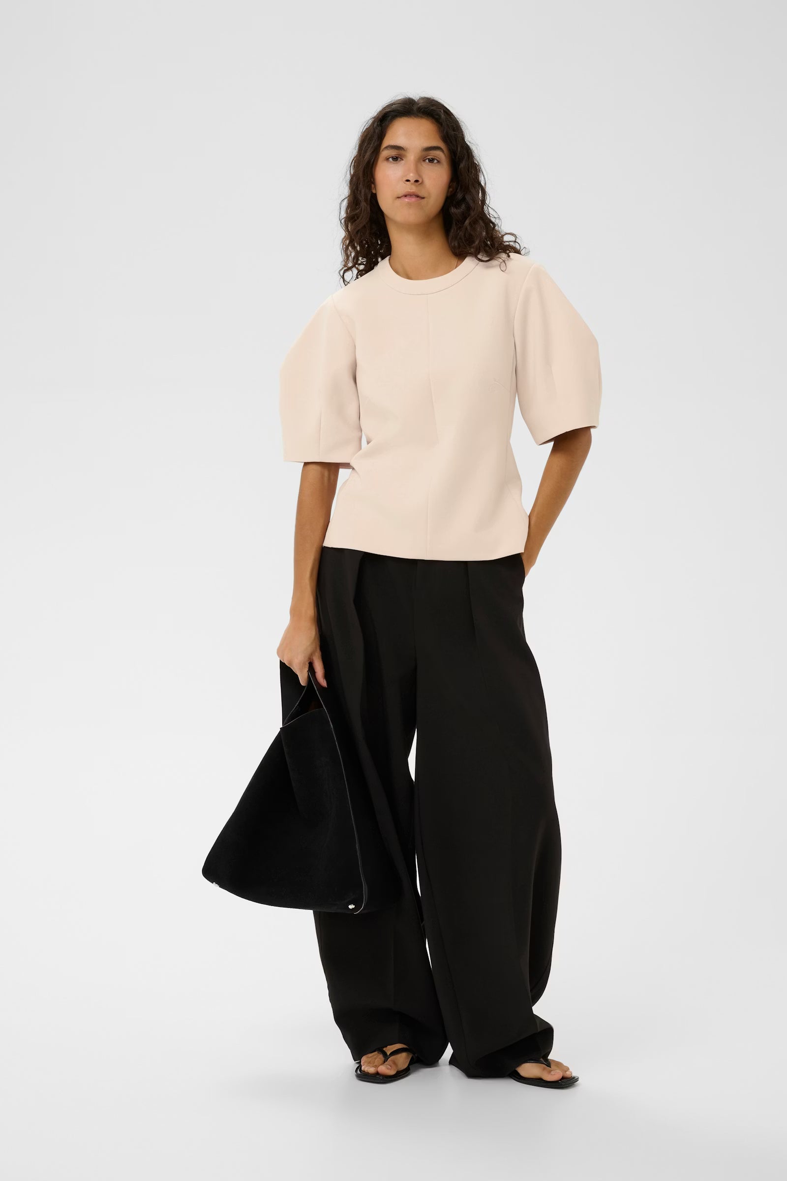 INWEAR CREAM PUFF SLEEVE TOP - White Bicycle