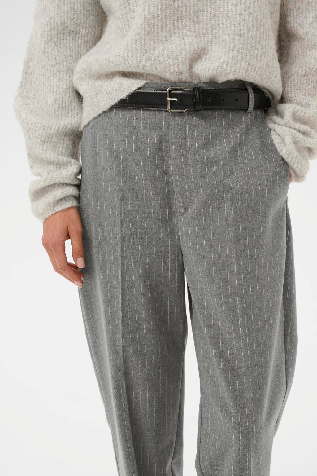 INWEAR PS GREY PINSTRIPE TROUSER - White Bicycle