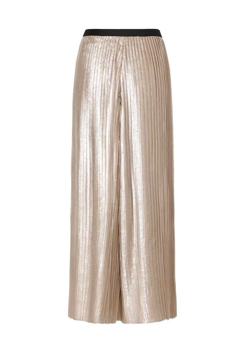 INWEAR SOFT GOLD WIDE PLEAT TROUSER - White Bicycle