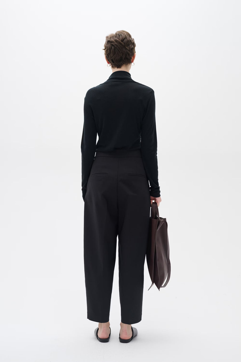 INWEAR PS BLACK ZELLA BARREL TROUSER - White Bicycle