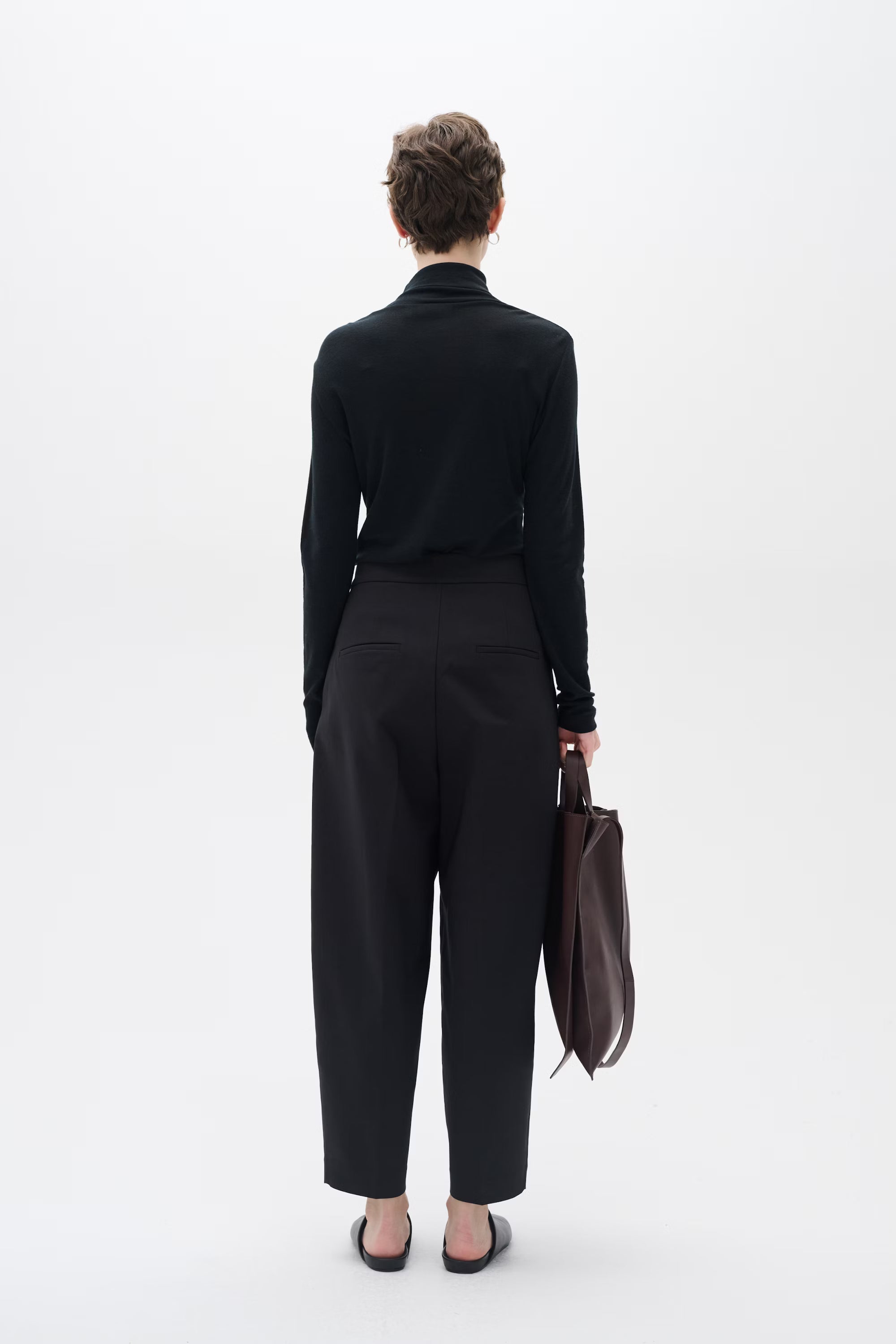 INWEAR PS BLACK ZELLA BARREL TROUSER - White Bicycle