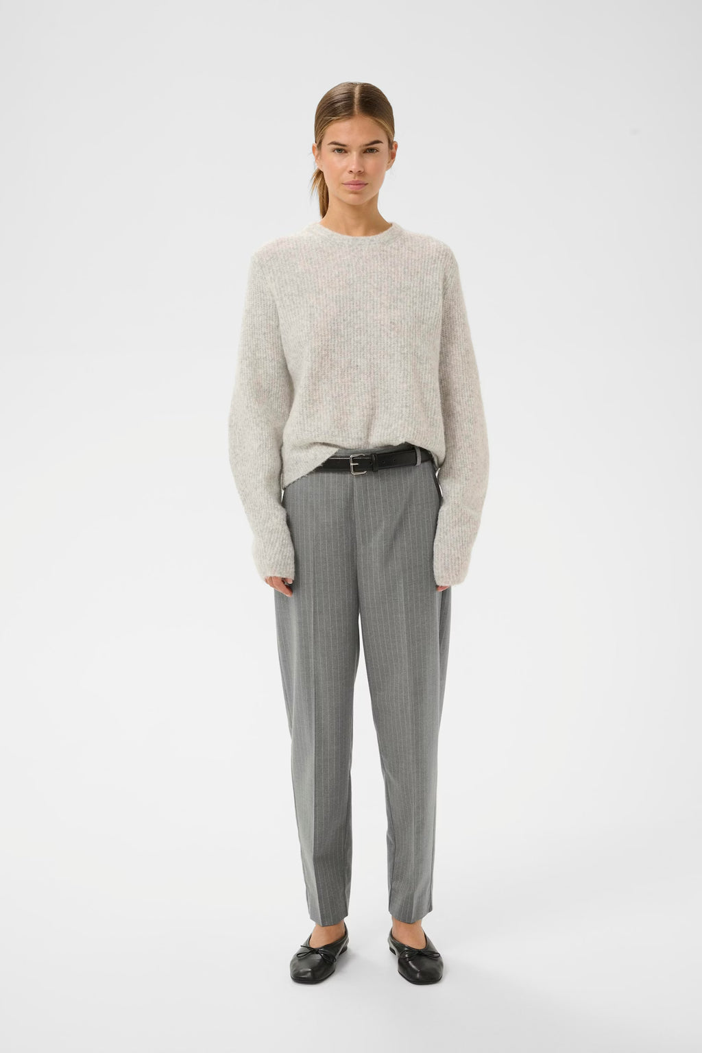 INWEAR PS GREY PINSTRIPE TROUSER - White Bicycle