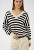 INWEAR BLACK AND CREAM STRIPE KNIT