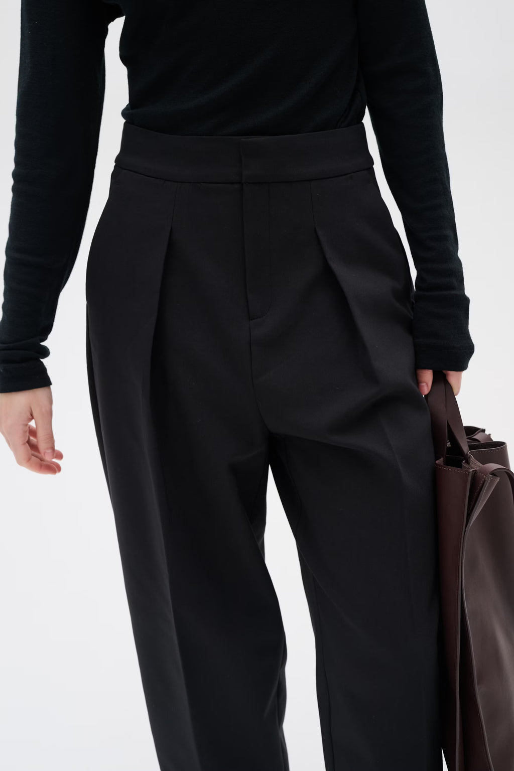 INWEAR PS BLACK ZELLA BARREL TROUSER - White Bicycle