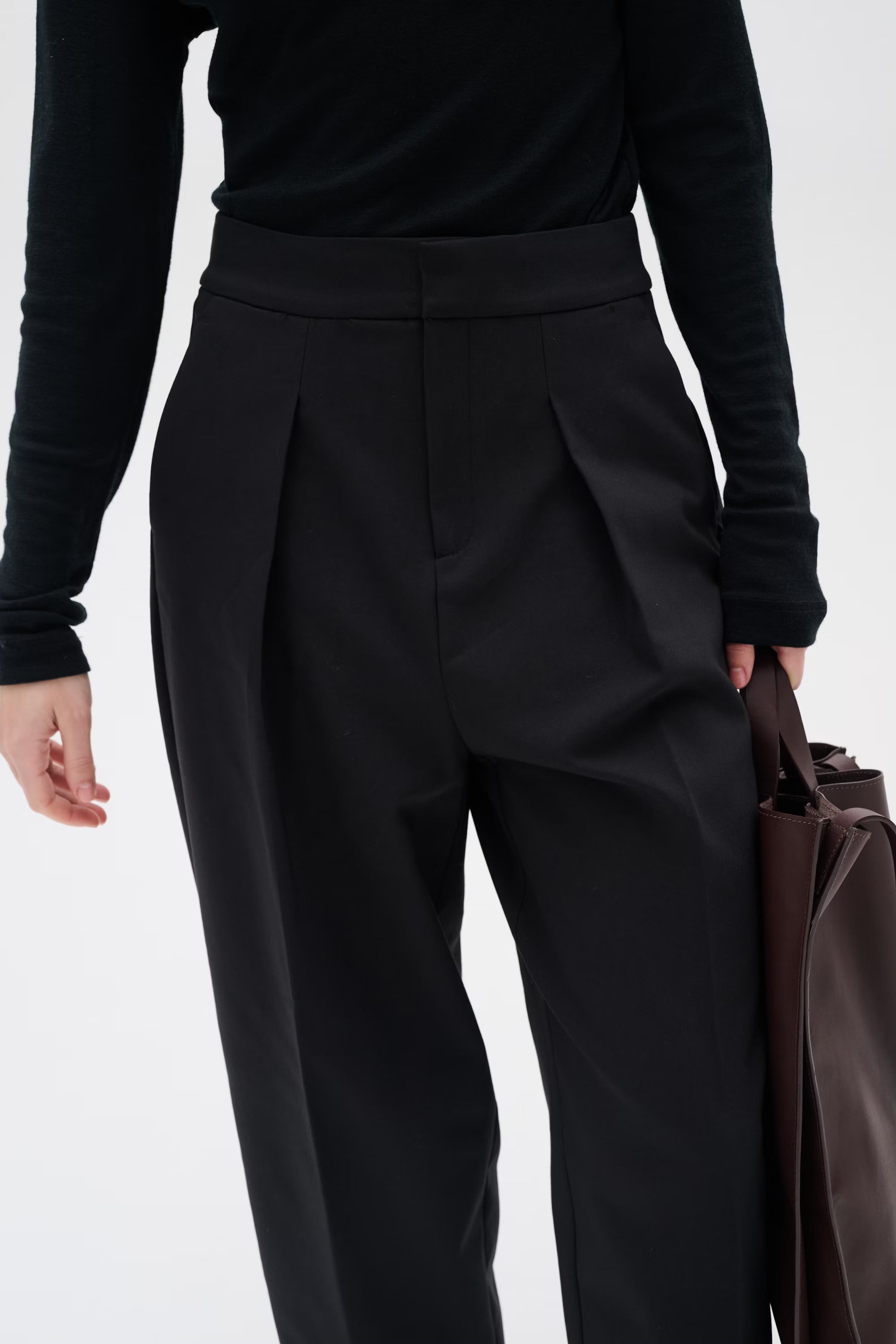 INWEAR PS BLACK ZELLA BARREL TROUSER - White Bicycle