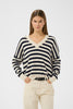 INWEAR BLACK AND CREAM STRIPE KNIT