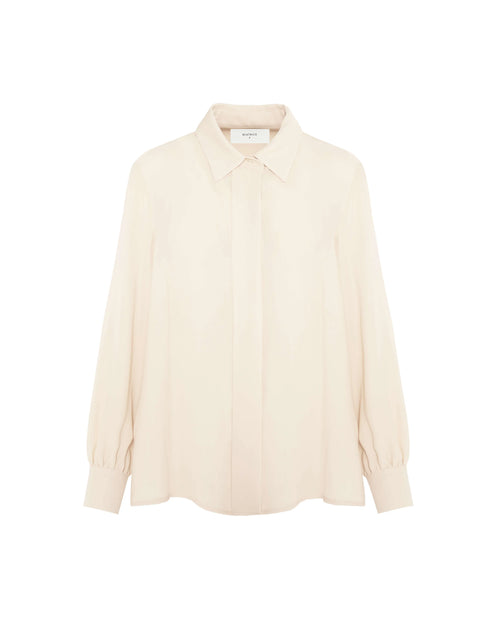 BEATRICE B CREAM GEORGETTE SHIRT - White Bicycle
